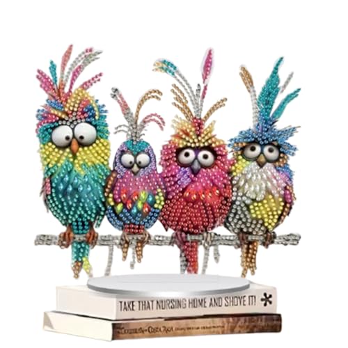 Diamond Painting Aufsteller,Diamond Painting Tischdeko,Diamond Painting Spring Bird Decoration DIY Diamond Painting Table Decoration Diamond Painting Ornament Crafts for Spring Living Room Decoration von Ohphnt