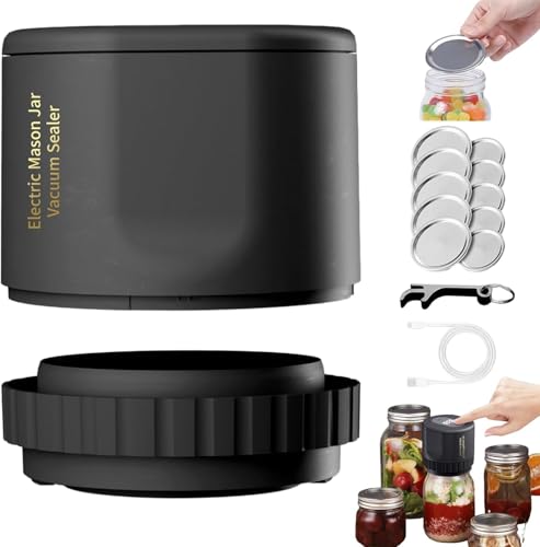 Fresh Guard Vakuumier-set,freshguard Vakuumier Set,eco Seal Pro,3 In 1 Electric Mason Jar Vacuum Sealer Kit,versatile Strong Vacuum Preservation Sealing Tool,vakuumierer Gläser,mason Genie-A von Ohphnt