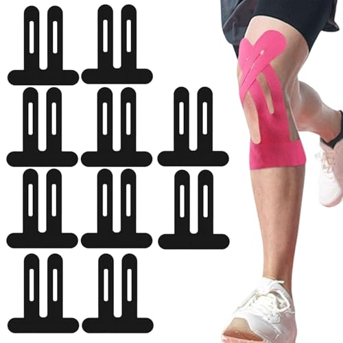 Ohphnt vorgeschnittener muskelpatch-knieschoner,muskelpatch knieschoner, knie vorgeschnitten,knie tape bandage knie stabilisierung,10 stück precut sport tape,wasserfest tape -F von Ohphnt