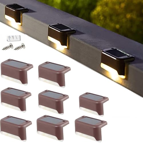 lumelia solarlampe,lumelia - solarbetriebene außenleuchte, für stabmattenzaun,aussenleuchte zaun,treppenbeleuchtung aussen,zaunlichter außen,led außenleuchte mit-C||8PCS von Ohphnt