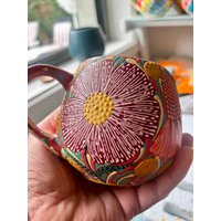 Rost Handbemalter Becher, Kaffeebecher, Umarmungsbecher, Kaffeeliebhaber, Einzigartiger Teeliebhaber, Kaffeebecher Handgemacht, Teebecher von Ohtheplaceswegoshop