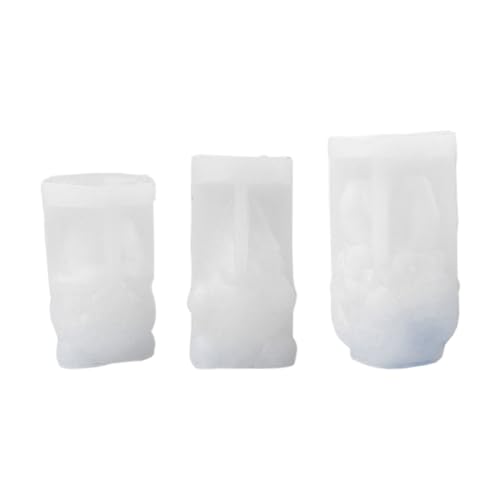 Ohulelks 3D-Zwerg-Silikonform für Kerzen - Weihnachtsmann-Porträt, DIY-Schokolade, Seife, Kunstharz- und Gipshandwerk, für Zuhause von Ohulelks