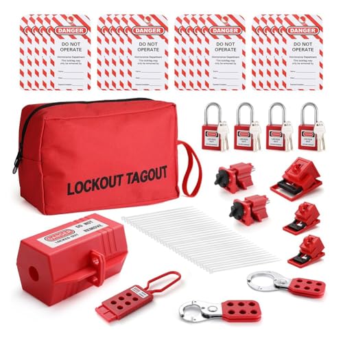 Ohulelks Elektrisches Lockout-Tagout-Kit, Haspen-Set, und Universelle Mehrpolige Leistungsschalterverriegelungen, LotoLockout-Tags von Ohulelks