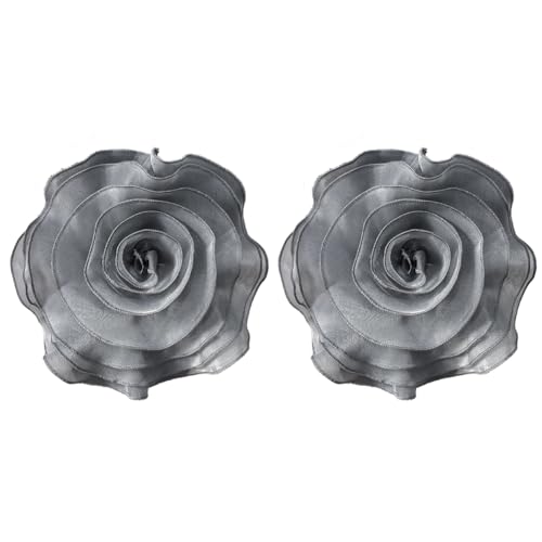 Ohulelks Graue Mehrlagige Dreidimensionale Gaze-Blumen-Ansteckblume, Hochzeitskleid-Applikation, Dekoration, DIY-Dekoblumen von Ohulelks