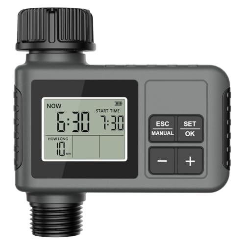 Ohulelks Intelligenter Bewässerungstimer, Intelligentes Bewässerungssystem mit 1 Ausgang, Sprinkler-Timer, Gartenprogrammierer, LCD-Display Ohulelks Intelligenter Bewässerungstimer, Intelligentes Bewässerungssystem mit 1 Ausgang, Sprinkler-Timer, Gartenprogrammierer, LCD-Display von Ohulelks