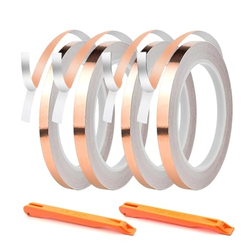 Ohulelks Kupferfolienset für Bleiverglasung mit Handfolierer, Perfekt zum Umwickeln Von Glasrändern Ohulelks Kupferfolienset für Bleiverglasung mit Handfolierer, Perfekt zum Umwickeln Von Glasrändern von Ohulelks