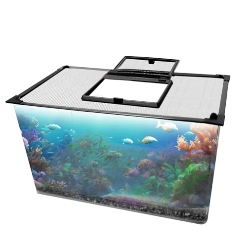 Ohulelks Magnetische Abdeckung für Aquarien, zum Selbermachen, Anti-Spring-Netz, um Fische zu schützen, die aus den Fischen springen, hellbraun Ohulelks Magnetische Abdeckung für Aquarien, zum Selbermachen, Anti-Spring-Netz, um Fische zu schützen, die aus den Fischen springen, hellbraun von Ohulelks