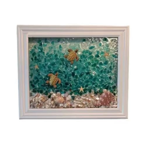 Ohulelks Meeresglas-Kunstset mit Ozeanmotiv für Erwachsene, Bilderrahmen, Einfach zu Bedienen, DIY-Mosaik-Kunst- und Bastelsets, Handgefertigt A Ohulelks Meeresglas-Kunstset mit Ozeanmotiv für Erwachsene, Bilderrahmen, Einfach zu Bedienen, DIY-Mosaik-Kunst- und Bastelsets, Handgefertigt A von Ohulelks