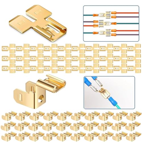 Ohulelks Piggyback-Flachstecker, Schnelltrenn-Adapter für Elektrische Kabel, Flachstecker, 60 Stück Ohulelks Piggyback-Flachstecker, Schnelltrenn-Adapter für Elektrische Kabel, Flachstecker, 60 Stück von Ohulelks