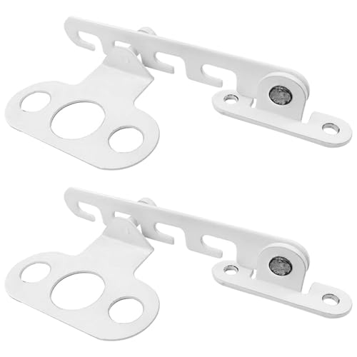 Oiieco 2 Stück Fensterfeststeller Metall Weiß, Zuschlagschutz Kippfensterschutz mit 4 Schrauben, Schlagschutz Fensterriegel Regler für Kippfenster und Türen von Oiieco