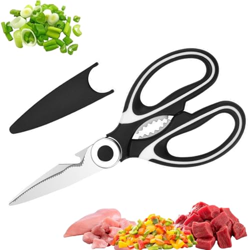Oiieco Küchenschere,Haushaltsschere aus Edelstahl,Multifunktionale Küchenschere,haushaltsschere,mit Flaschenöffner & Nussknacker,Hohe Qualität mit Klingenabdeckung für Huhn, Fisch, Fleisch, Geflügel Oiieco Küchenschere,Haushaltsschere aus Edelstahl,Multifunktionale Küchenschere,haushaltsschere,mit Flaschenöffner & Nussknacker,Hohe Qualität mit Klingenabdeckung für Huhn, Fisch, Fleisch, Geflügel von Oiieco