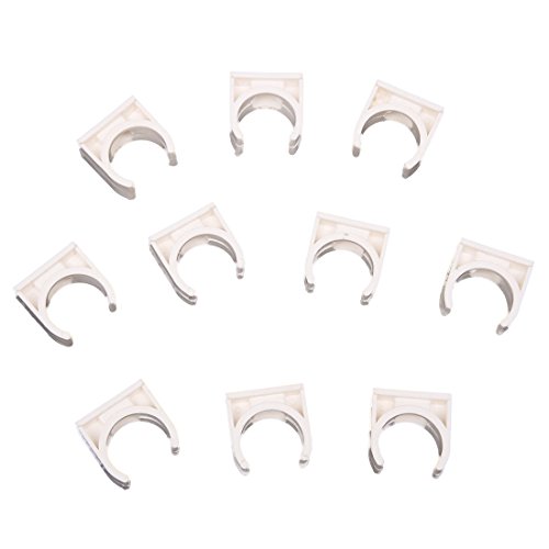 Oikabio 10 Stück 20 mm Durchmesser Weißer PVC-Clip Wasserschlauch Wasserversorgung Rohrklemmen Clips von Oikabio
