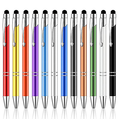 Oikabio 12 StüCk mit Stylus Spitzen 1,0 Mm Schwarze Tinte Metallstift Stylus Pen für Bildschirme,2 1 Stylus von Oikabio