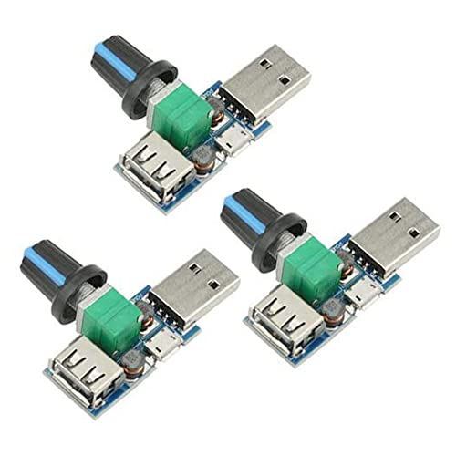 Oikabio 3 StüCk 5 W USB LüFter Luft Volumen Geschwindigkeit Stufenloses Regler Modul USB Geschwindigkeit Regler DC 5 V USB Stecker Eingang DC4-12 V 2,5-8 V von Oikabio
