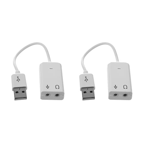 Oikabio 3 x 3,5-mm-Mikrofon-Kopfhörerbuchse, USB 2.0, Soundkarte, Lautsprecher, Audio-Adapter, von Oikabio