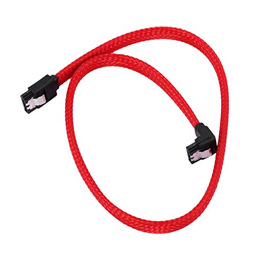 Oikabio 50Cm Sata 3.0 Iii Sata3 7 Pin Datenkabel Rechtwinklig 6 Gbit/S Ssd-Kabel HDD Festplatten Datenkabel Mit Nylon (Rot) von Oikabio