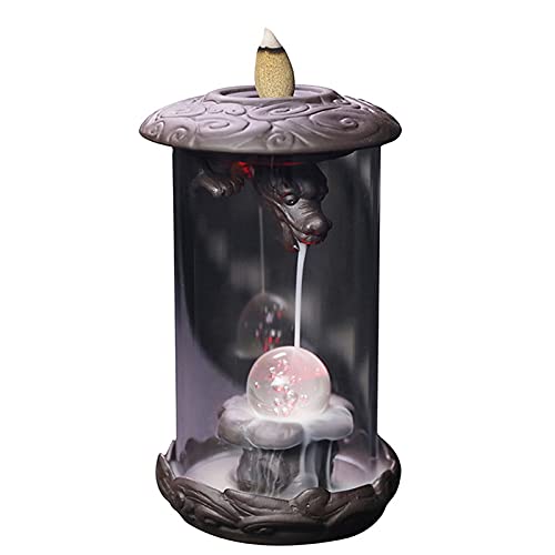 Oikabio Handgefertigter lila Sandbrenner Wasserfall Rückfluss Living Holder von Oikabio