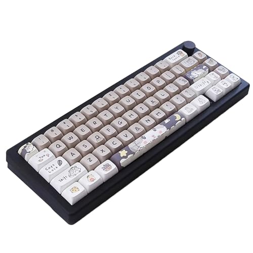 Oilmal XDA Profil Tastenkappen Dickes PBT Tastenkappen Set Für 132 Tasten Graue Maus Tastenkappen Verschleißfest Für Mechanische Tastatur PBT Tastenkappen von Oilmal