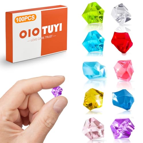 OioTuyi 100 Stück Acryl Edelsteine für Kinder | Bunte Diamanten Deko-Steine für Kindergeburtstag, Tischdekoration & Basteln | Glitzersteine, Kristalle & Kunsthandwerk Material OioTuyi 100 Stück Acryl Edelsteine für Kinder | Bunte Diamanten Deko-Steine für Kindergeburtstag, Tischdekoration & Basteln | Glitzersteine, Kristalle & Kunsthandwerk Material von OioTuyi