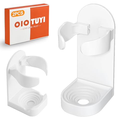 OioTuyi 2er Pack Wandhalterung für elektrische Zahnbürsten, Verstellbare Halterung zur Aufbewahrung im Badezimmer, Stark Klebend, Universelle Elektrische Zahnbürstenhalter von OioTuyi