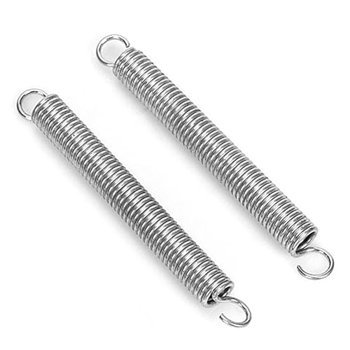 OioTuyi 2er Pack Zugfedern Edelstahl, 1,2 mm x 10 mm x 70 mm, Doppelhaken Spannfeder für vielseitige Anwendungen von OioTuyi
