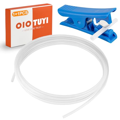 OioTuyi 4m PTFE Schlauch 4mm x 2,5mm (1,75mm) mit Cutter - PC4-M10/M6 Filamentverbinder für Bambu Lab, Creality & 3D-Druckerzubehö von OioTuyi