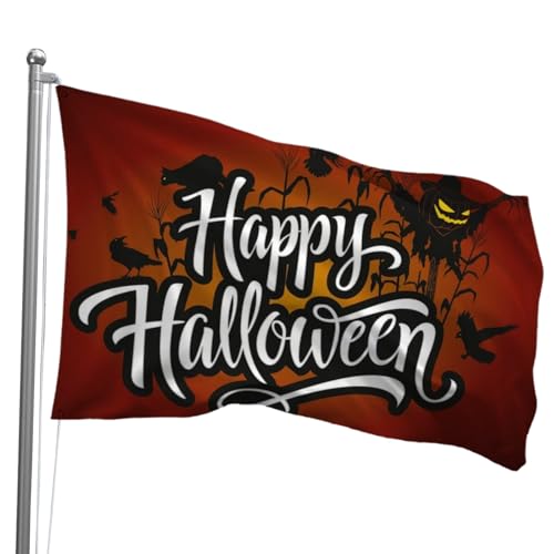 Halloween-Flagge aus Stoff, vertikal, 90 x 150 cm – Oirquent "Season of the Witch"-Design, Bauernhaus-Outdoor-Dekoration für Terrasse, Hof, Urlaubsgeschenke von Oirquent
