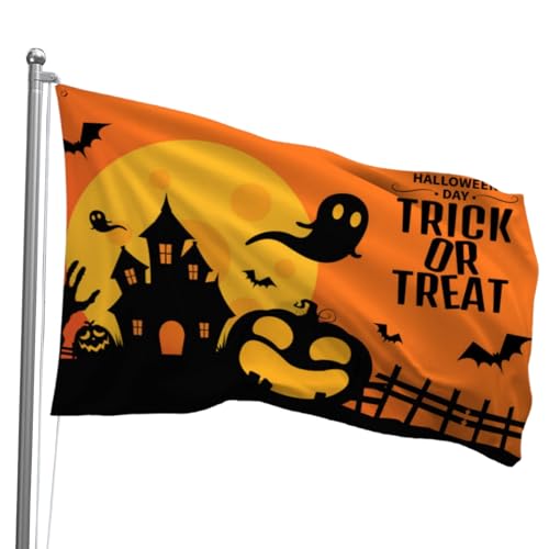 Halloween-Flagge mit Totenkopf – Oirquent 90 x 152 cm großes Banner, einfach aufzuhängen, mit 2 Ösen für den Innen- und Außenbereich, Hof, Garten, Wand Halloween-Flagge mit Totenkopf – Oirquent 90 x 152 cm großes Banner, einfach aufzuhängen, mit 2 Ösen für den Innen- und Außenbereich, Hof, Garten, Wand von Oirquent