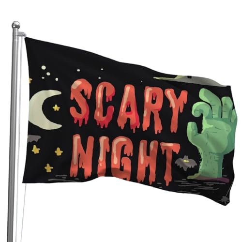 Halloween-Flaggen für draußen – Oirquent 90 x 150 cm Polyester-Banner, wetterfeste Garten- und Hausdekoration Halloween-Flaggen für draußen – Oirquent 90 x 150 cm Polyester-Banner, wetterfeste Garten- und Hausdekoration von Oirquent