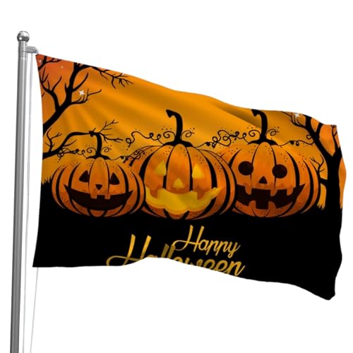 Oirquent Gruselige Halloween-Flagge für den Außenbereich, 90 x 150 cm, Gartenbanner mit Ösen für Hofdekoration Oirquent Gruselige Halloween-Flagge für den Außenbereich, 90 x 150 cm, Gartenbanner mit Ösen für Hofdekoration von Oirquent