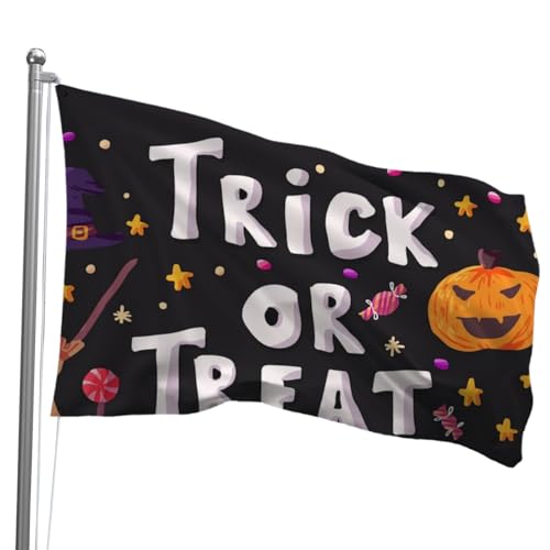 Oirquent Halloween-Flagge mit Ösen, 90 x 152 cm, Outdoor-Gartendekoration für den Hof Oirquent Halloween-Flagge mit Ösen, 90 x 152 cm, Outdoor-Gartendekoration für den Hof von Oirquent