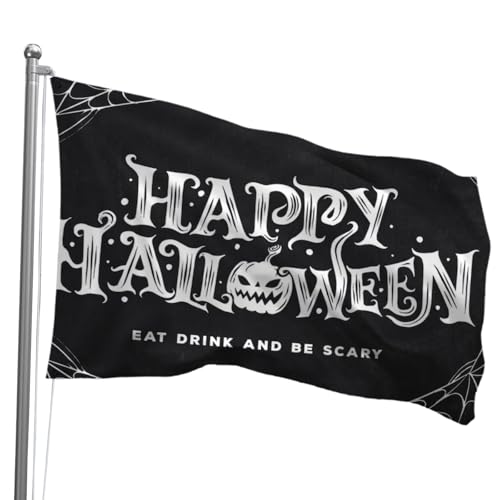 Oirquent Halloween-Gartenflagge, 90 x 152 cm, Party-Dekoration für den Außenbereich, mit Messingösen für Hof und Haus Oirquent Halloween-Gartenflagge, 90 x 152 cm, Party-Dekoration für den Außenbereich, mit Messingösen für Hof und Haus von Oirquent