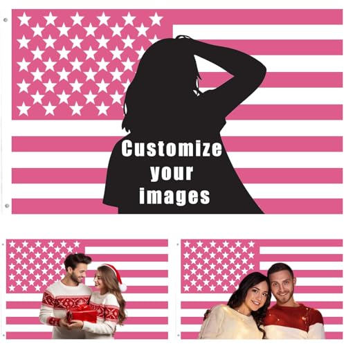 Oirquent Individuelle Flagge, personalisiertes Foto, Text und Symbol-Design, einzigartiges Geschenk für Paare, trendige Heimdekoration, individuelle Bild-Flagge und Banner für Innenwanddekoration Oirquent Individuelle Flagge, personalisiertes Foto, Text und Symbol-Design, einzigartiges Geschenk für Paare, trendige Heimdekoration, individuelle Bild-Flagge und Banner für Innenwanddekoration von Oirquent
