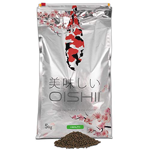 Oishii Koi Company Health • 5kg Premium Koifutter 4mm sinkend • Für alle Jahreszeiten geeignet • Frühjahr, Sommerfutter, Herbstfutter & Winterfutter von Oishii