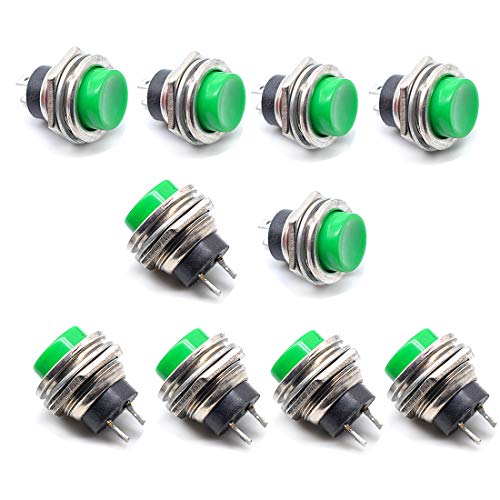 Oiyagai 10 Pcs ds-212 Momentary SPST No Grün Gap Rund Push Button Switch AC 125 V 3 A Grün Oiyagai 10 Pcs ds-212 Momentary SPST No Grün Gap Rund Push Button Switch AC 125 V 3 A Grün von Oiyagai