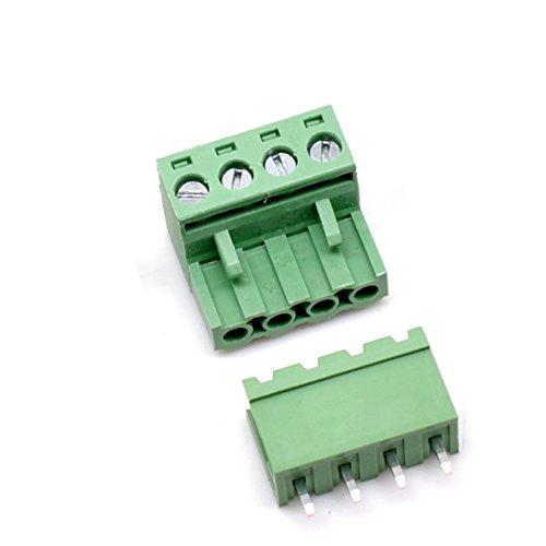 Oiyagai 10 Sets 4-Pin 5.08mm Rastermaß Stecker Buchse PCB Schraubklemmenblock von Oiyagai