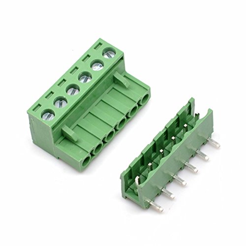 Oiyagai 10 Set 5,08 mm Raster Rechter Winkel 6-Pin PCB Steckerbare Terminalblock-Anschlüsse Oiyagai 10 Set 5,08 mm Raster Rechter Winkel 6-Pin PCB Steckerbare Terminalblock-Anschlüsse von Oiyagai