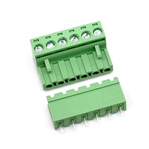 Oiyagai 10 Sets 6-Pin 5,08mm Rastermaß Stecker Buchse PCB Schraubklemmenblock von Oiyagai