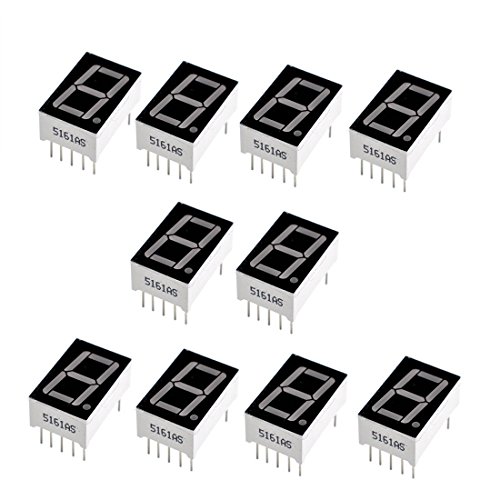 Oiyagai 10 Stk. Gemeinsame Kathode 10-Pin 1 Bit 7 Segment 0,56" Rote LED-Anzeige Digitale Röhre Oiyagai 10 Stk. Gemeinsame Kathode 10-Pin 1 Bit 7 Segment 0,56" Rote LED-Anzeige Digitale Röhre von Oiyagai