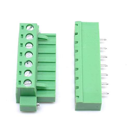 Oiyagai 10 Stück 5,08mm Pitch 7 Pin PCB Steckbare Terminalblöcke Verbinder Grün Oiyagai 10 Stück 5,08mm Pitch 7 Pin PCB Steckbare Terminalblöcke Verbinder Grün von Oiyagai