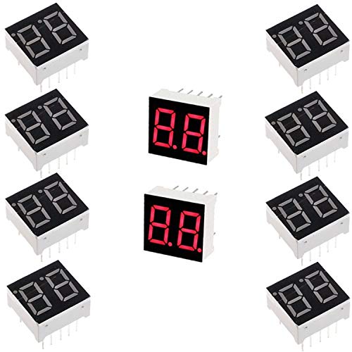 Oiyagai 10 Stück Common Anode 10-Pin 2 Bit 7 Segmente 1,4 cm rote LED Display Digital Tube 5261BH Oiyagai 10 Stück Common Anode 10-Pin 2 Bit 7 Segmente 1,4 cm rote LED Display Digital Tube 5261BH von Oiyagai