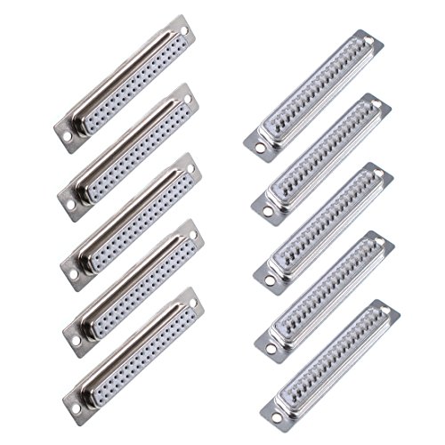 Oiyagai 10 Stück DB37 2-reihiger Löten Typ Buchse VGA Kabeladapter Ersatz, Weiß von Oiyagai