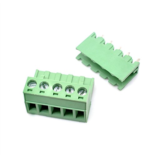 Oiyagai 10 Set 5 Pin 5,08mm Pitch Männlich Weiblich PCB Schraubklemmenblock von Oiyagai