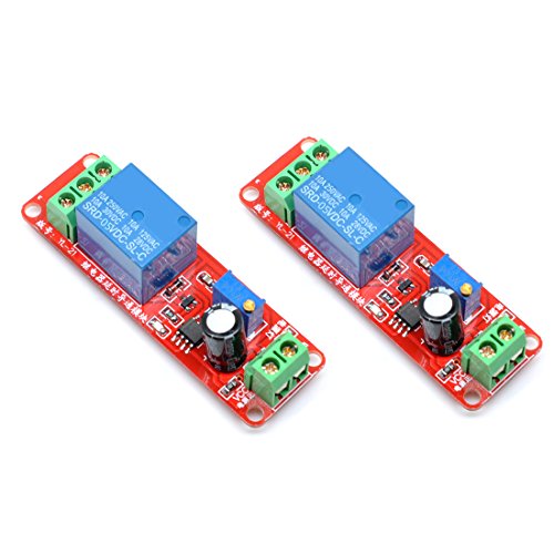 Oiyagai 2 Stück 5V NE555 Oszillator Verzögerungszeit Einstellbares Relaismodul 0-10 Sekunden von Oiyagai