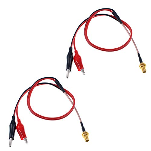 Oiyagai 2 Stück SMA Female zu Doppel-Alligator Clips Tester Kabel - RG316, 50cm/19,5 Zoll, Ideal für Präzisionstest von Oiyagai