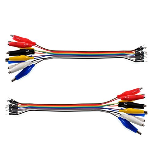 Oiyagai 2 in 1 Krokodilklemme an Dupont Wire 20pin 20cm Stecker, Krokodilklemme an Drahtbrücke Stecker für Messleitung Arduino/Raspberry Pi/Orange Pi Oiyagai 2 in 1 Krokodilklemme an Dupont Wire 20pin 20cm Stecker, Krokodilklemme an Drahtbrücke Stecker für Messleitung Arduino/Raspberry Pi/Orange Pi von Oiyagai