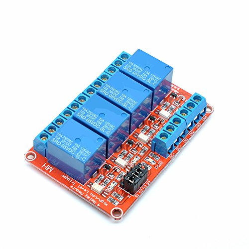 Oiyagai 4-Kanal-Relaismodul DC 5V mit Optokoppler H/L Pegel-Trigger für Arduino Oiyagai 4-Kanal-Relaismodul DC 5V mit Optokoppler H/L Pegel-Trigger für Arduino von Oiyagai