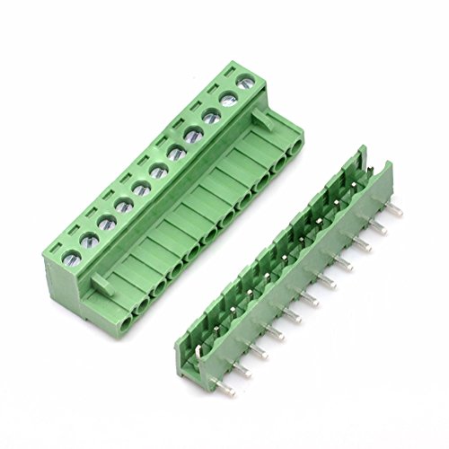 Oiyagai 5 Stück 5,08 mm Pitch Rechtwinklige 11-Pin PCB Steckbare Schraubklemmen Block Connector von Oiyagai