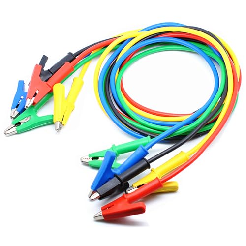 Oiyagai 5 Farben 4mm Doppel-Ende Alligator Clips Testleitungen, Länge 1m, für Multimeter oder Labor-Elektroprüfung Oiyagai 5 Farben 4mm Doppel-Ende Alligator Clips Testleitungen, Länge 1m, für Multimeter oder Labor-Elektroprüfung von Oiyagai