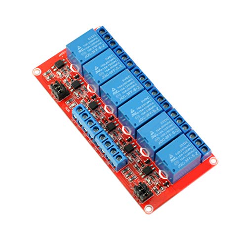 Oiyagai 6-Kanal-Relaismodul mit Optokoppler Hoher und Niedriger Pegel-Trigger für Raspberry Pi DSP AVR PIC ARM (12V) von Oiyagai